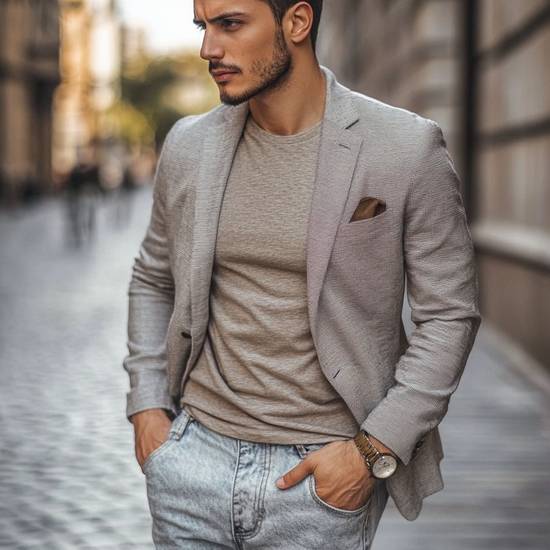 卡其色配灰色好看嗎,卡其色配灰色和諧自然,低調盡顯高級質感