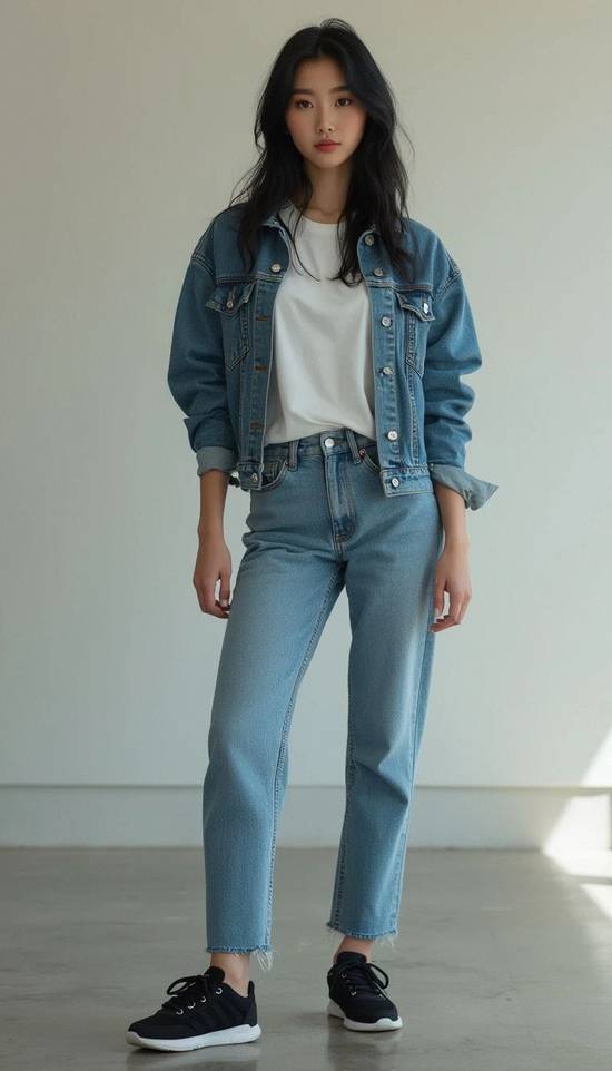 牛仔外套搭配什么褲子好看,牛仔外套搭配牛仔褲好看嗎?