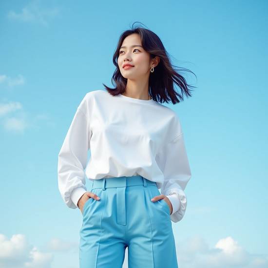 天藍色褲子配什么顏色上衣好看，天藍色褲子搭配什么顏色上衣好看？