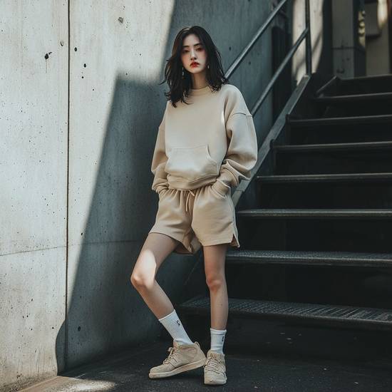 運動褲配什么上衣好看,運動褲上衣搭配指南:短款衛衣針織衫最時髦