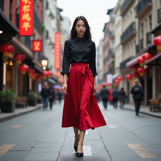 紅色裙子配什么顏色上衣,紅裙配色攻略:上衣色彩搭配秘籍