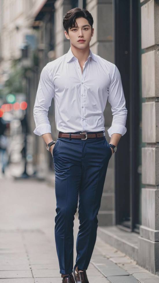 藍襯衫配什么顏色褲子,藍色襯衫褲子最佳顏色搭配指南