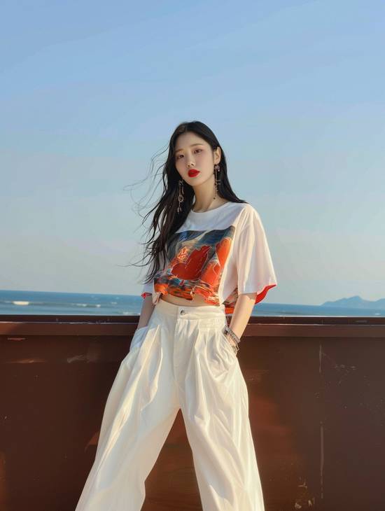 白色褲子配什么顏色上衣好看,白色褲子搭配這些顏色上衣時尚又好看