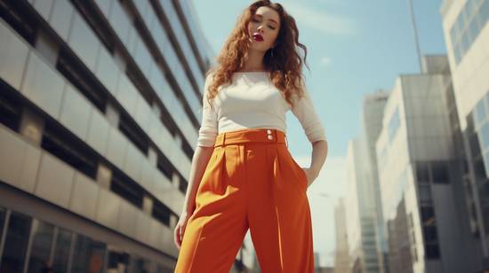 橙色褲子配什么顏色上衣好看,橙色褲子配色指南 黑色白色藍色上衣最時尚