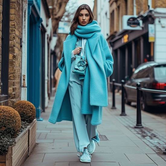 天藍色褲子配什么顏色上衣好看，天藍褲配白灰粉上衣最亮眼