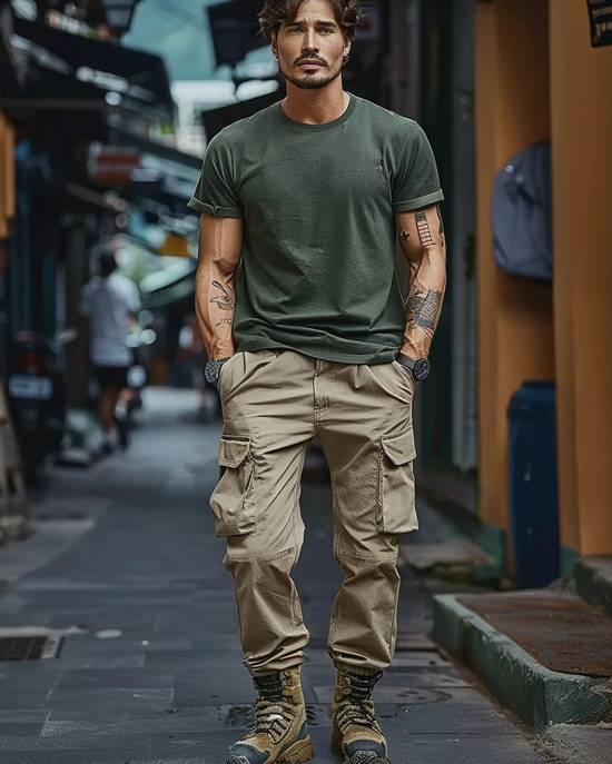 藏青色t恤配什么顏色褲子,藏青色T恤褲子配色實用指南