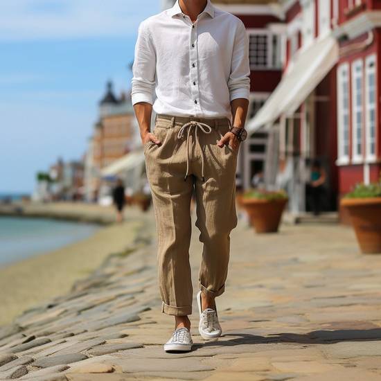 卡其色褲子配什么顏色衣服好看，卡其色褲子配色指南：白黑藍(lán)紅綠經(jīng)典搭配