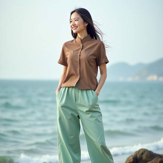 卡其色褲子配什么顏色上衣好看，卡其色褲子上衣搭配顏色推薦