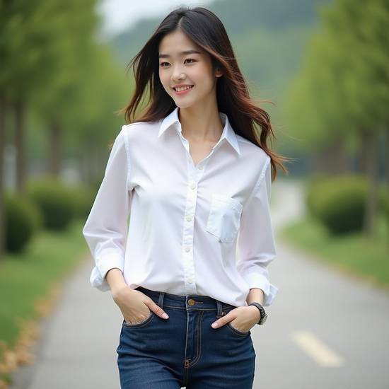 白襯衫配什么褲子好看,白襯衫配褲裝時髦搭配全攻略