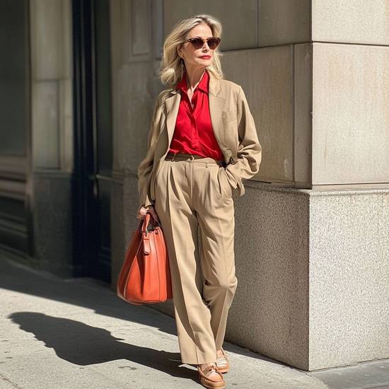 杏色褲子配什么顏色上衣,杏色褲子上衣配色精選指南