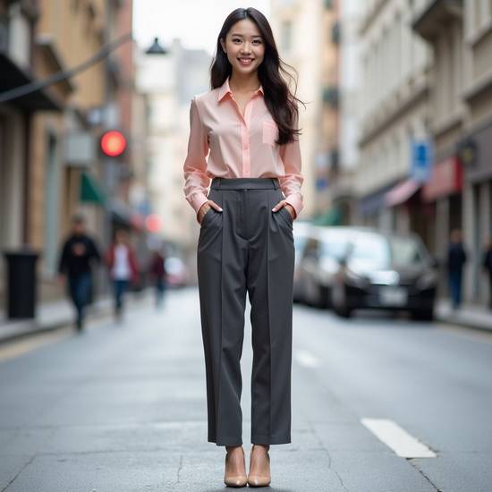 灰色褲子配什么顏色上衣好看,灰色褲子配色指南:上衣顯白高級穿搭