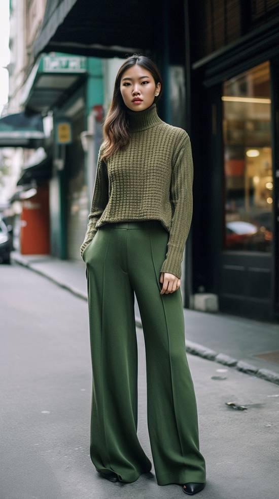 軍綠色褲子配什么上衣,軍綠色褲子上衣搭配優選指南