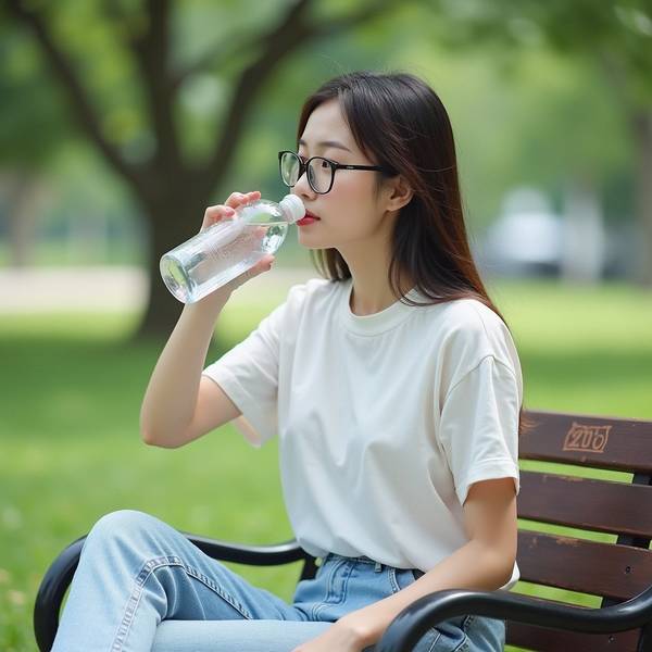 女人一天八杯水時間表，以女人一天八杯水時間表為主題，用簡潔明了的設(shè)計風(fēng)格呈現(xiàn)，包含不同時間段飲水場景，突出健康生活理念，信息清晰易讀