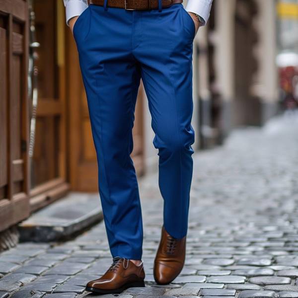 藏藍(lán)色褲子配什么顏色鞋子，25字以內(nèi)藏藍(lán)色褲子配色指南-優(yōu)選鞋款搭配方案