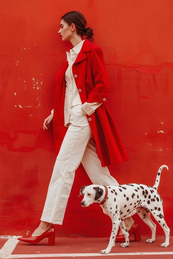 紅色大衣配什么褲子，復古紅大衣配這4款褲裝氣場全開 絕美冬日時髦指南