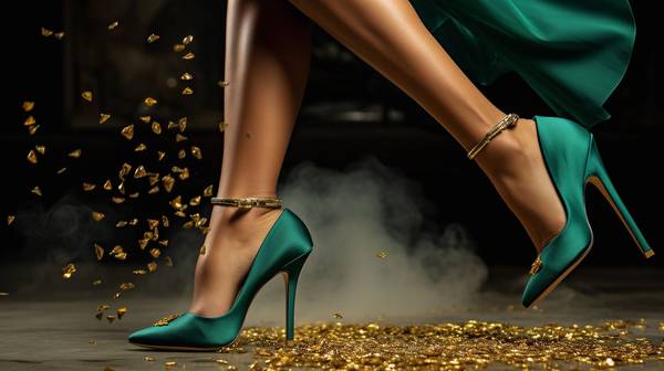 墨綠色的裙子配什么顏色的鞋子，墨綠裙裝配色指南：五種優雅鞋履搭配方案