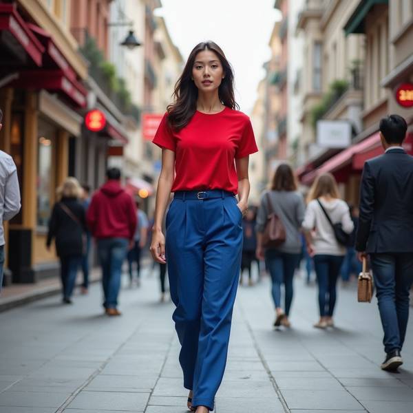 酒紅色褲子配什么顏色上衣好看，酒紅長褲的絕美配色手冊：10種上衣搭配指南