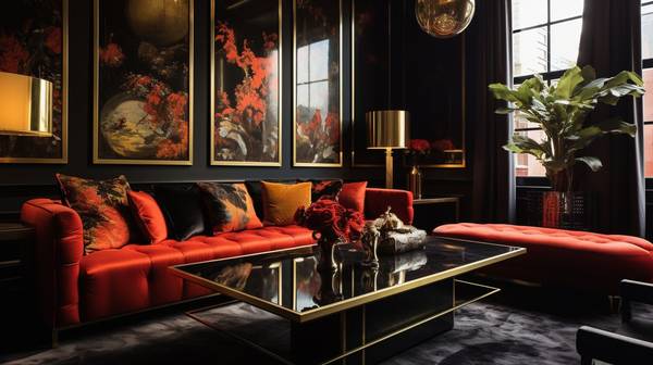 大紅色配什么顏色好看，大紅色配黑色金色的高級撞色美學