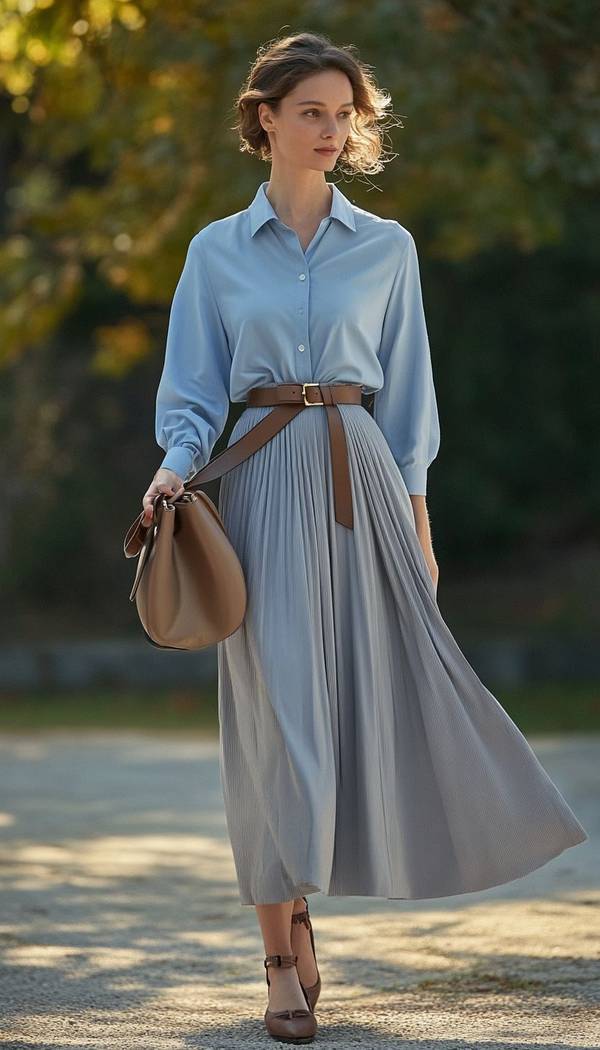 藍裙子配什么顏色的包,藍裙搭配指南:五種配色方案點亮優雅造型