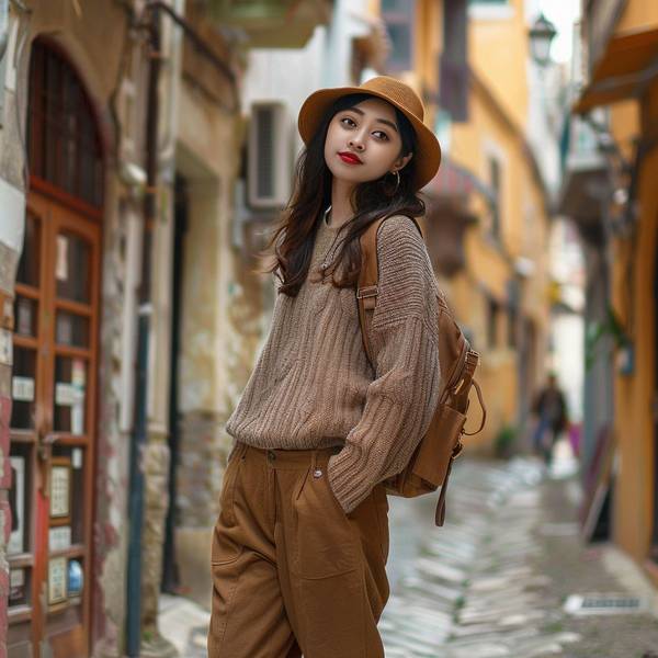 棕色衣服配什么顏色的褲子，棕色系穿搭指南與色彩搭配法則解析