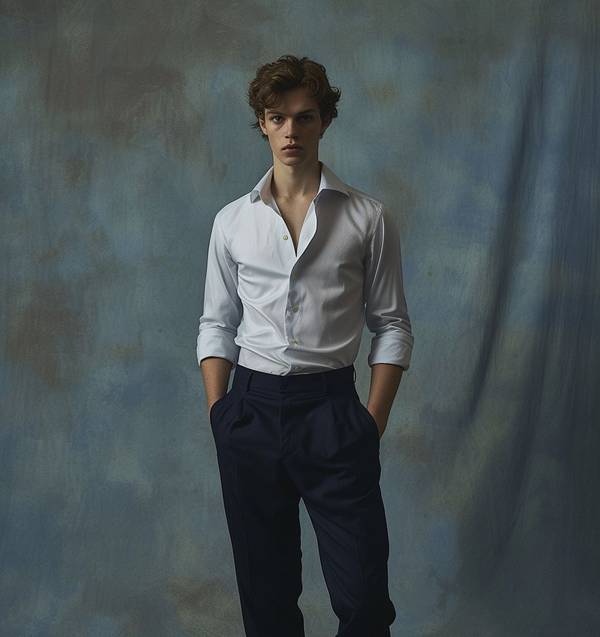 藍色褲子配什么顏色上衣好看，優雅藍褲穿搭指南：從牛仔藍到克萊因藍的配色方案