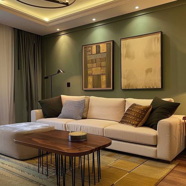 橄欖綠配什么顏色好看，橄欖綠搭配米白色的時尚配色方案