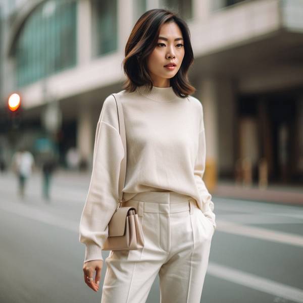 米色上衣配什么顏色褲子好看，米色上衣穿搭指南：最佳褲裝配色方案