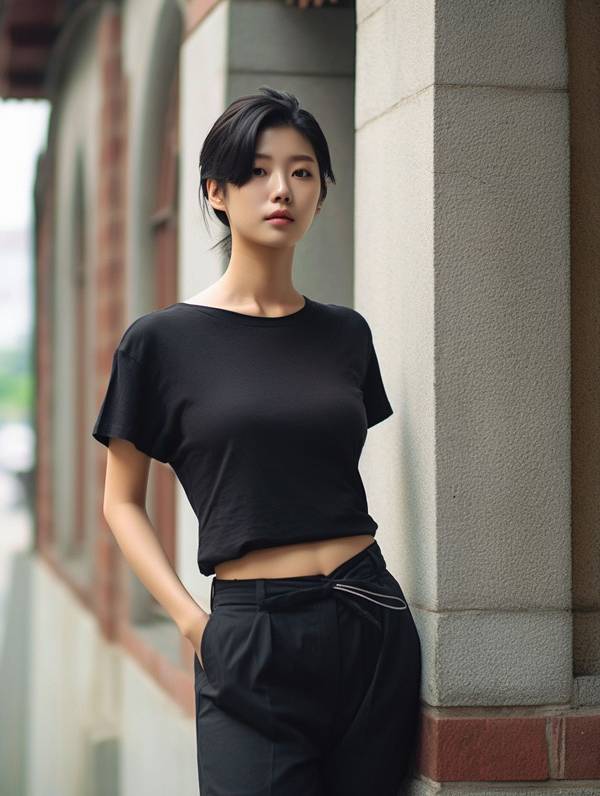 黑短袖配什么顏色褲子，配黑色短袖好看時髦的褲子顏色搭配指南