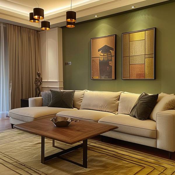 橄欖綠配什么顏色好看，橄欖綠搭配米白色的時尚配色方案