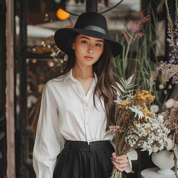 黑色裙子配什么顏色帽子，黑色裙子搭配帽子色彩指南，穿出優(yōu)雅與和諧之美